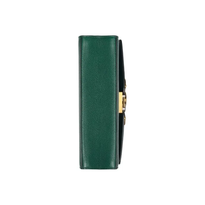 GUCCI Zumi Grained Leather Shoulder Bag Crossbody Bag Small Size Women's Dark Green-6