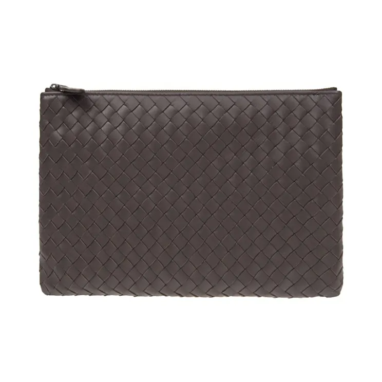 Bottega Veneta Sheepskin Clutch Men's Coffee-0