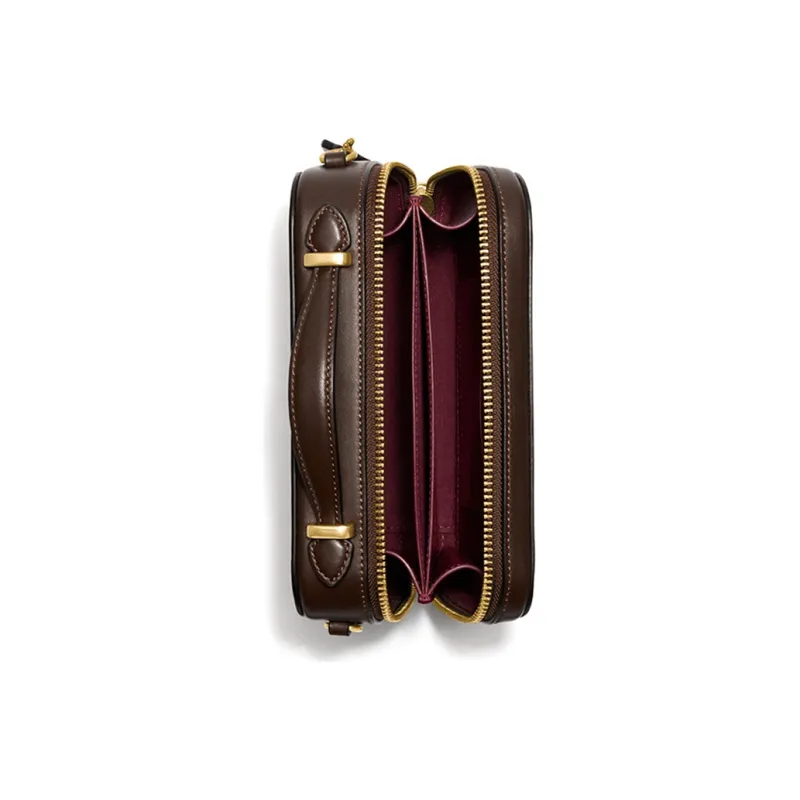 COACH Alie Canvas Leather Box Bag Camera Bag Handbag Shoulder Bag Crossbody Bag Fanny Pack Mini Women's Brown Monogram-6
