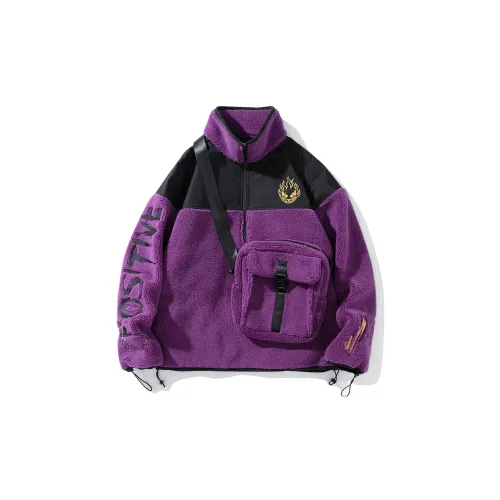 Clubxxhh Velvet Jackets Unisex Purple