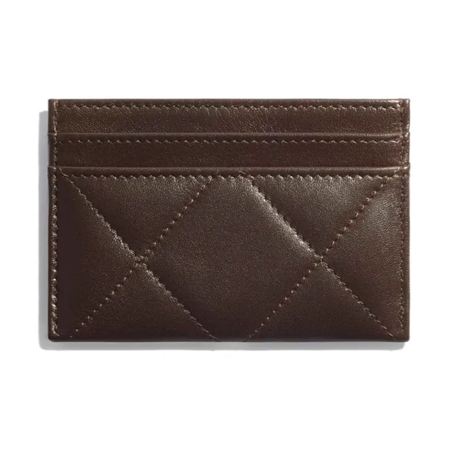 CHANEL 19Bag Lambskin Card Holder Card Holder Women's Brown-1