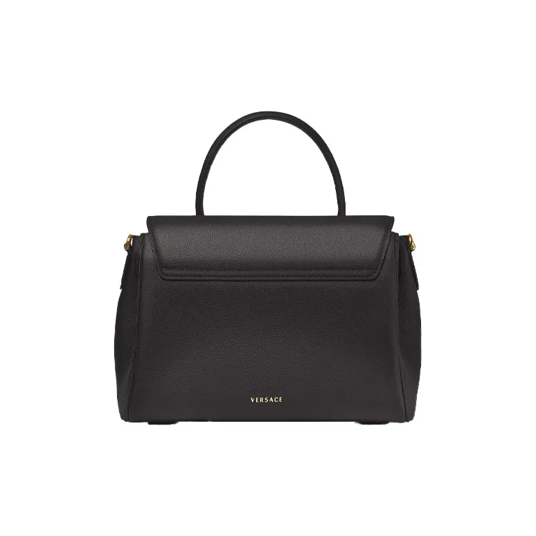 FANSIZHE La Medusa Cow Leather Crossbody Bag, Handbag Medium Size Women's Black-2