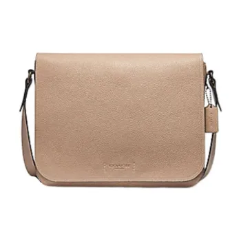 COACH GothamMessenger Pebbled Leather Envelope Bag, Messenger Bag, Shoulder Bag, Crossbody Bag Tubas Men's Nude