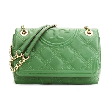 TORY BURCH Fleming Sheepskin One Shoulder Chain Bag Crossbody Bag Large Size Women's Green