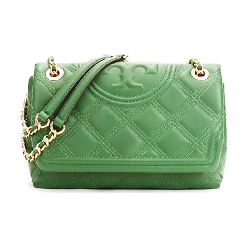 TORY BURCH Fleming Sheepskin One Shoulder Chain Bag Crossbody Bag Large Size Women's Green-0