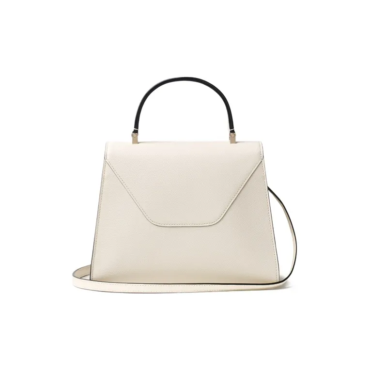 Valextra Iside Calfskin Shoulder Bag, Crossbody Bag, Handbag Medium Size Women's White-2