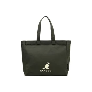 KANGOL Cotton Canvas Portable Tote Bag Regular Unisex Army Green