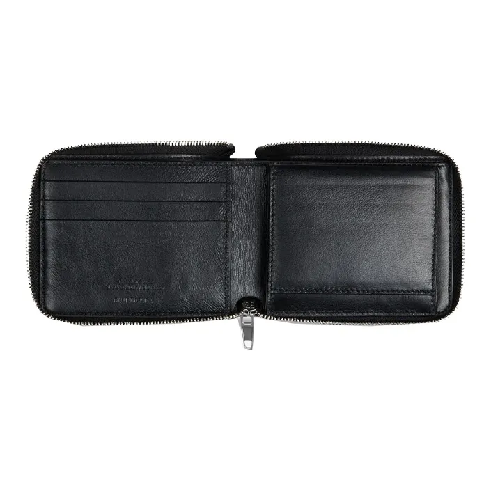 Balenciaga Leather Coin Purse Men's Black-3