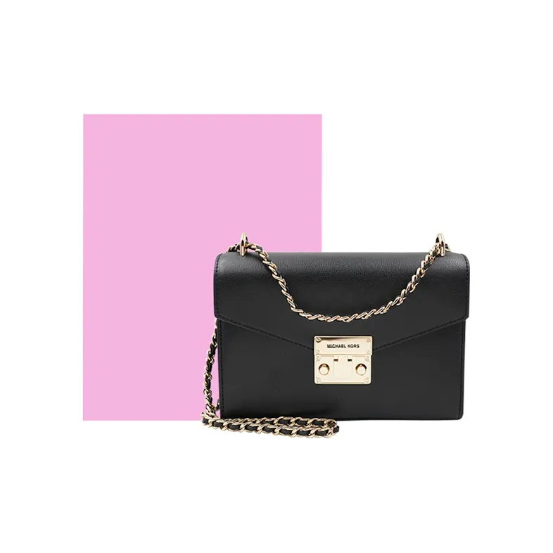 MICHAEL KORS Rose Leather Crossbody Bag Shoulder Bag Women's Black-5