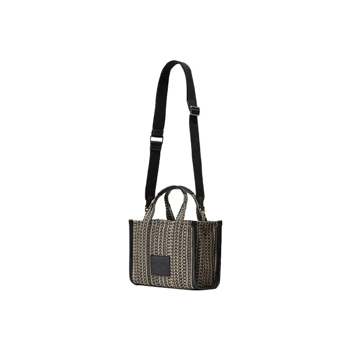 MARC JACOBS Monogram Jacquard Tote Bag Small Brown-4