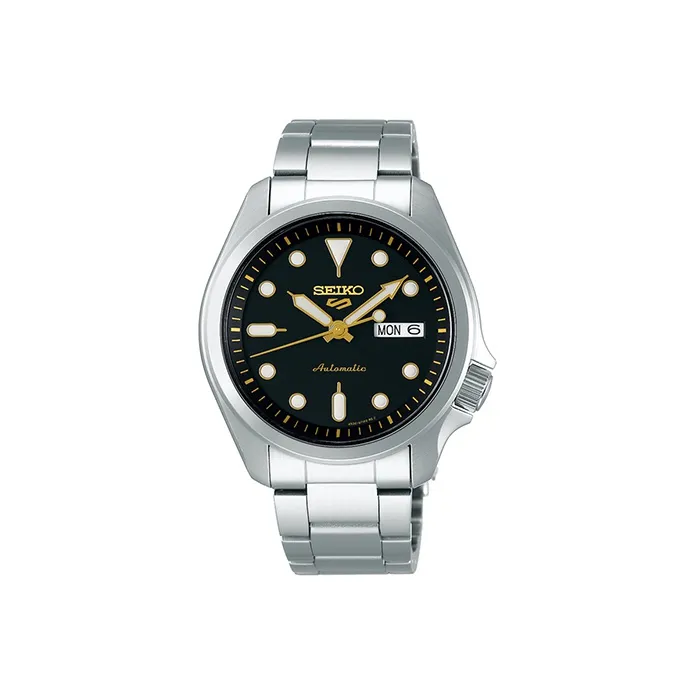 SEIKO Series 5 Automatic Mechanical Movement Stainless Steel Strap Watch 40mm Men's Watches Black Dial SRPE57K1-0