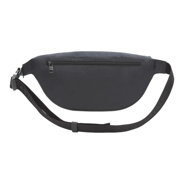Alexander McQueen Cow Leather Crossbody Bag, Fanny Pack Trumpets Men's Black-2