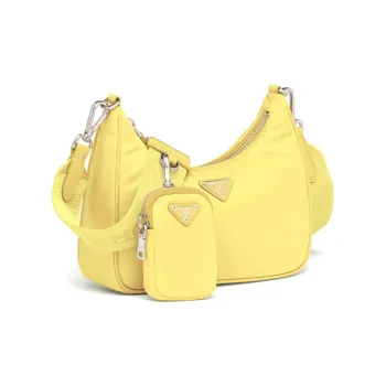 PRADA Nylon 3-in-1 Shoulder Bag Handbag Shoulder Bag Women's Lemon
