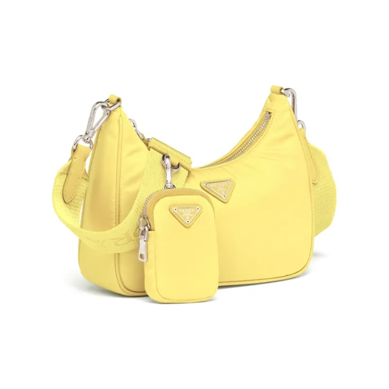 PRADA Nylon 3-in-1 Shoulder Bag Handbag Shoulder Bag Women's Lemon-0