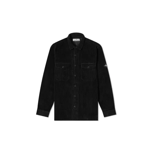 STONE ISLAND Corduroy Embroidery Jacket  Men’s Black