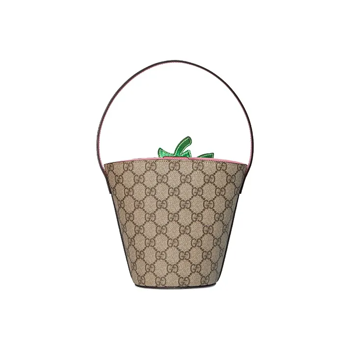 GUCCI Canvas With Leather Canvas Bag Bucket Bag Handbag Kids' Bag Regular Kids' Ebony/Pink/Candy Color-2