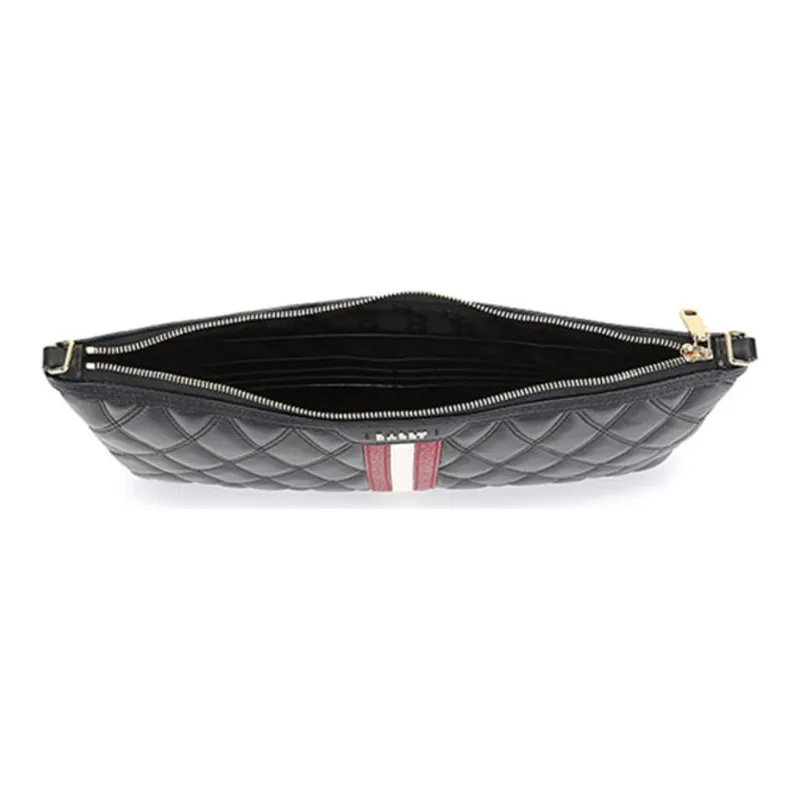 BALLY Leather Handheld Shoulder Bag Women's Black Red White Multicolor-5
