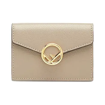 FENDI F Trifold Wallet Micro Gray