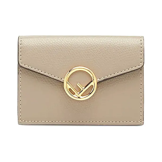 FENDI F Trifold Wallet Micro Gray-0