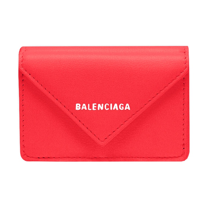 Balenciaga card holder red best sale