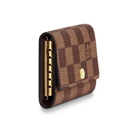 LOUIS VUITTON Canvas Key Pouch Regular Unisex Brown-1