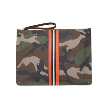 Valentino Cotton Handbag Clutches Men's Camouflage