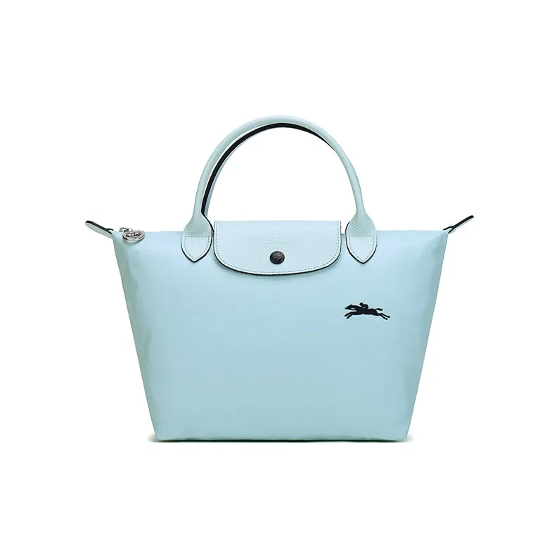 LONGCHAMP Canvas With Leather Dumpling Bag Handbag Trumpets Women's Powder Blue-0