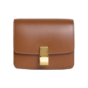 CELINE Classic Bo Cow Leather Tofu Bag Block Crossbody Bag Shoulder Bag Women's Camel