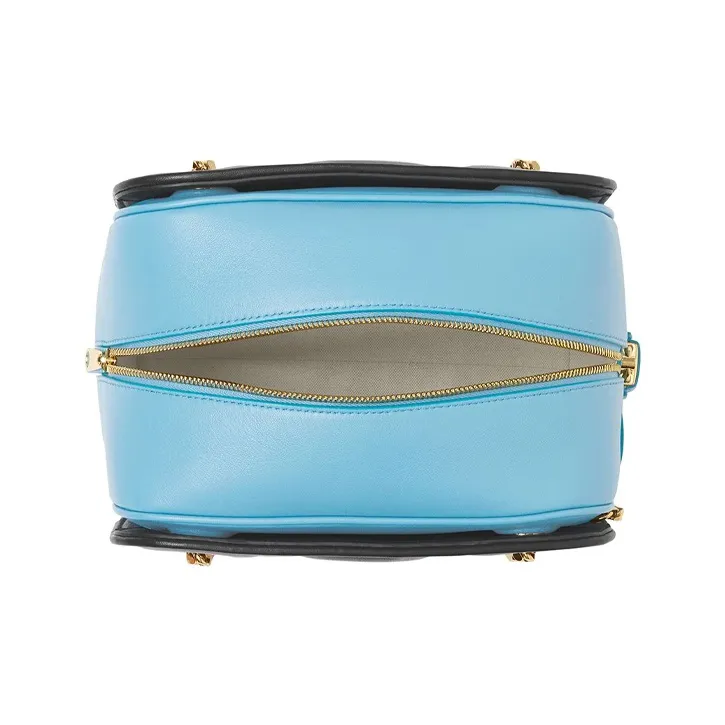 Burberry Cube Sheepskin One Shoulder Handbags Women's Blue-2