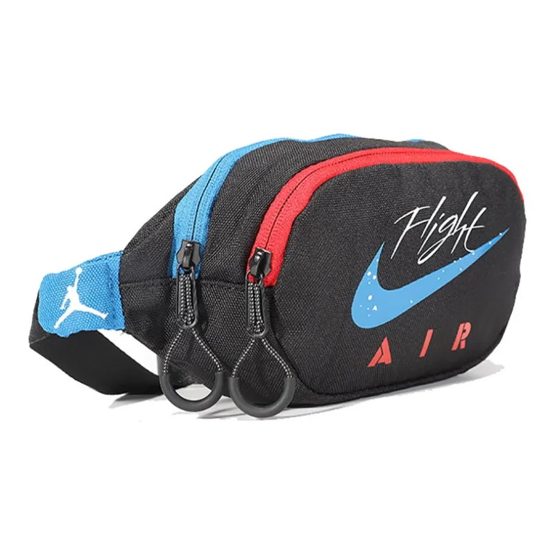 Jordan Polyester Shoulder Crossbody Bag, Fanny Pack Regular Unisex Red & Blue/Black-2