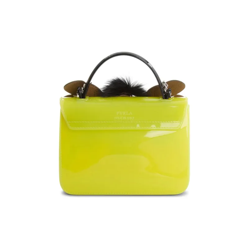 Furla Candy Small Square Bag Chain Bag Shoulder Bag Crossbody Bag Women's Yellow-2