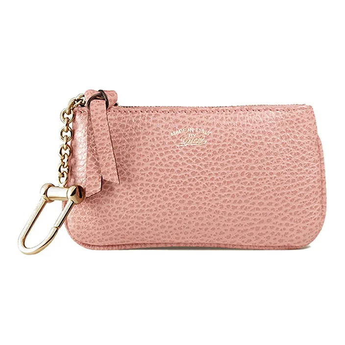 GUCCI Cow Leather Coin Purse Women's Nude Pink-0