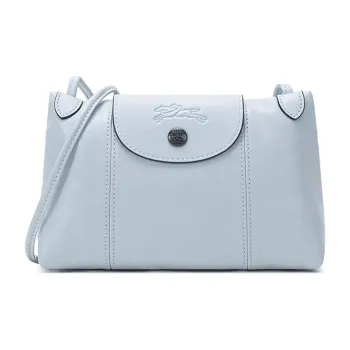 LONGCHAMP Sheepskin Crossbody Bag Women's Sky Blue
