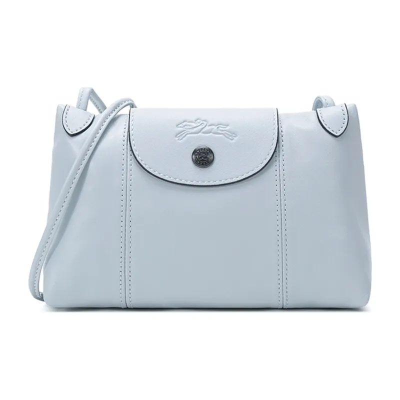 LONGCHAMP Sheepskin Crossbody Bag Women's Sky Blue-0