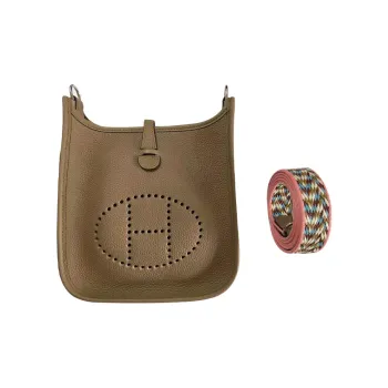 HERMES Evelyne Taurillon Maurice Leather Shoulder Bag Crossbody Bag Mini Women's Wimma Dog Beige