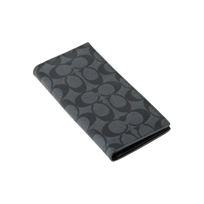 COACH Breast PVC Wallet Men's Black-3
