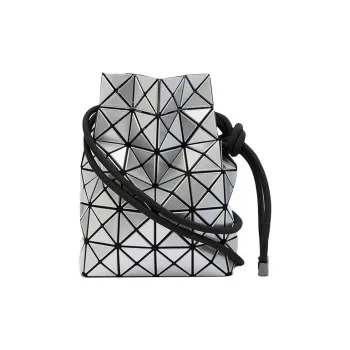 ISSEY MIYAKE Prism PVC Bucket Bags Crossbody One Shoulder Handbags Regular Women's Silver