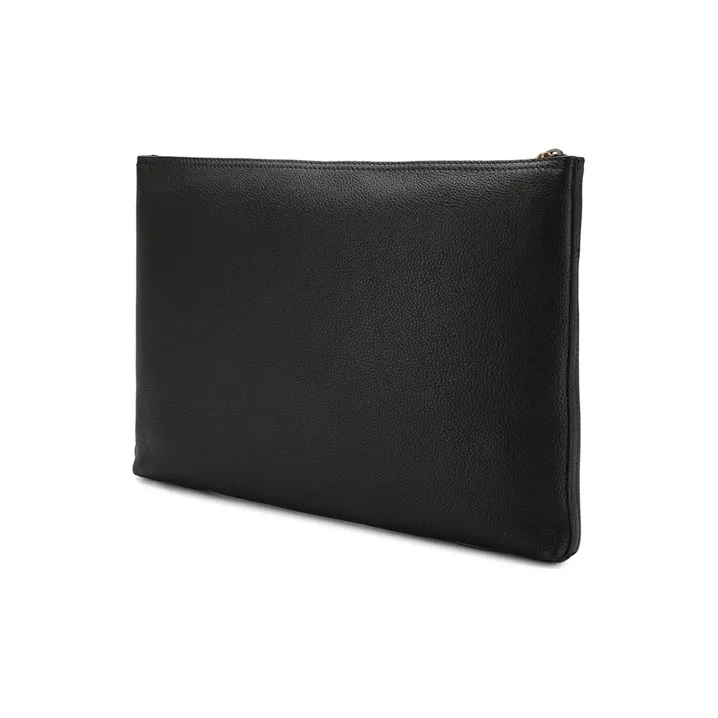 GUCCI Cow Leather Clutch Large Size Men's Black-2