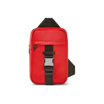 VERSACE Nylon Fabric Sling Bag, Shoulder Bag Men's Red