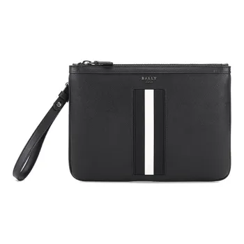 BALLY Cow Leather Coin Purse Clutch Regular Men's Black