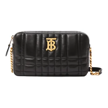 Burberry Quilted Leather Lola Camera Bag Small Black