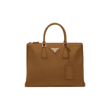 PRADA Saffiano Leather Tote Bag Shopping Bag Handbag Men's Cinnamon