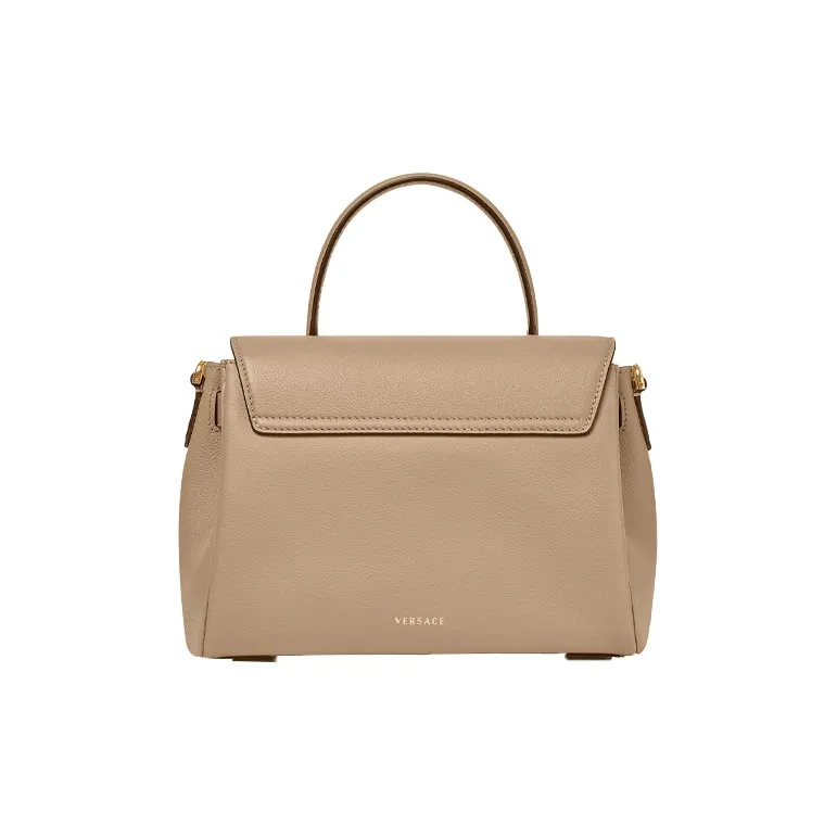 FANSIZHE La Medusa Cow Leather Crossbody Handbags Medium Size Women's Beige-2