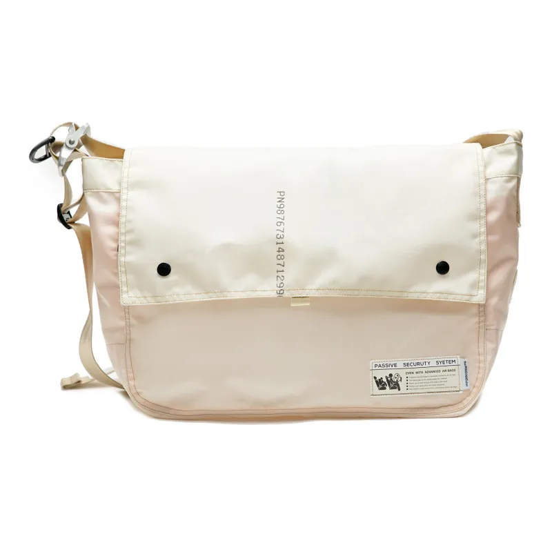 The MAD HATcher Polyamide Messenger Bag, Shoulder Bag, Crossbody Bag Unisex White-0