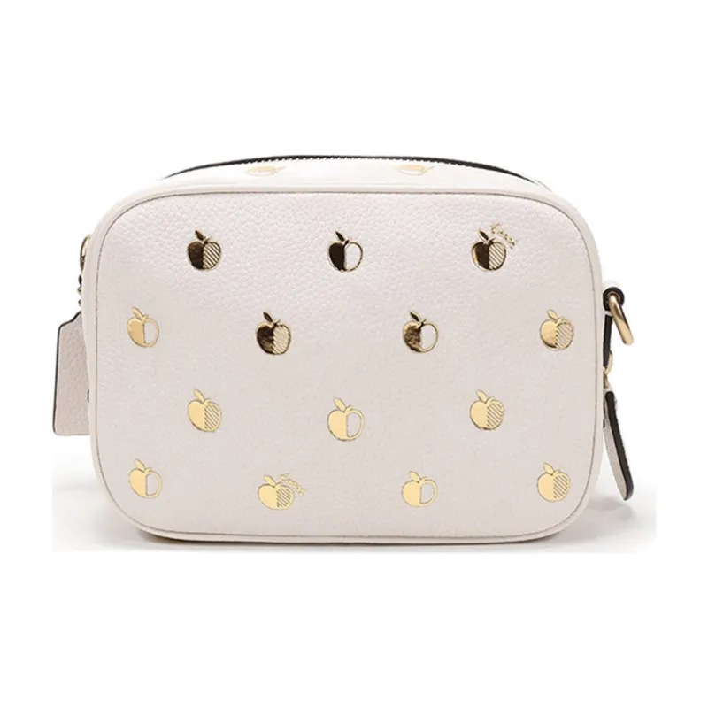 COACH Camera Leather Camera Bags Crossbody Bag Shoulder Bag Women's Chalk White-3