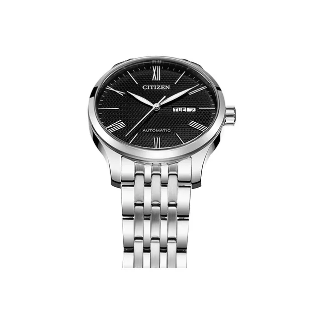 CITIZEN Mechanical Movement Stainless Steel Strap Watch Men's Watch Black Dial-1