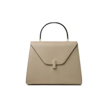Valextra Calfskin Shoulder Bag, Crossbody Bag, Handbag Medium Size Women's Oyster