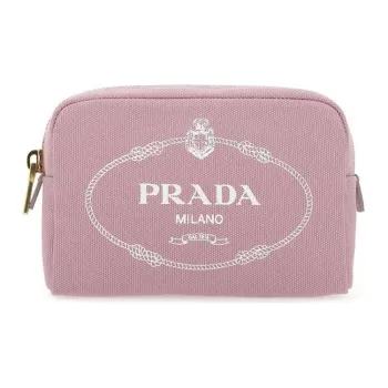 PRADA Canvas Canvas Bag Makeup Bag Toiletry Bag Women's Pink