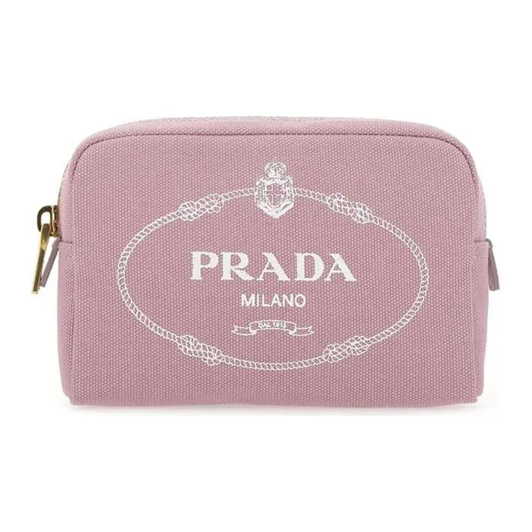 PRADA Canvas Canvas Bag Makeup Bag Toiletry Bag Women's Pink-0