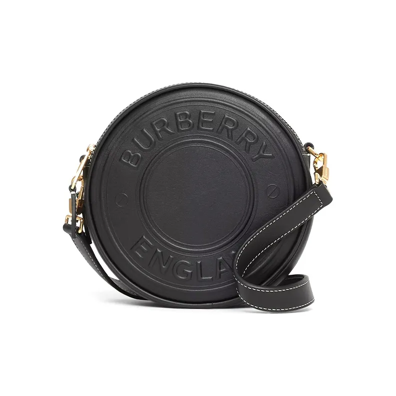 Burberry Louise Cow Leather Round Bag Fanny Pack Wrist Bag Handheld Crossbody Bag Shoulder Bag Women's Black-0
